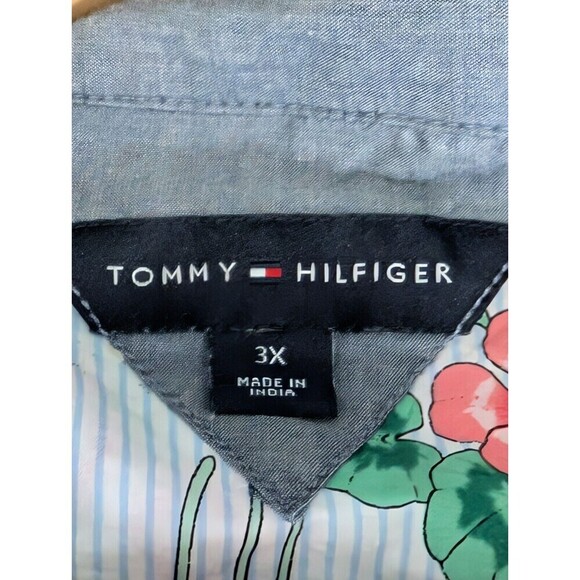 Tommy Hilfiger Floral Button Up 3XL Long Sleeve - Picture 4 of 9
